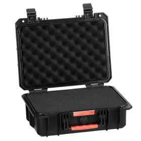 VEVOR 0.56 Cu.ft Weatherproof Hard Case with Handle Clips Padlock Holes PU Foam Protect Pistol, Microphone, and Camera Equipment