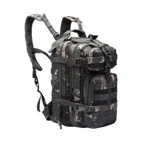 Tactical Bag for Outdoor Hiking Camping Travel (Color: Black Camo)